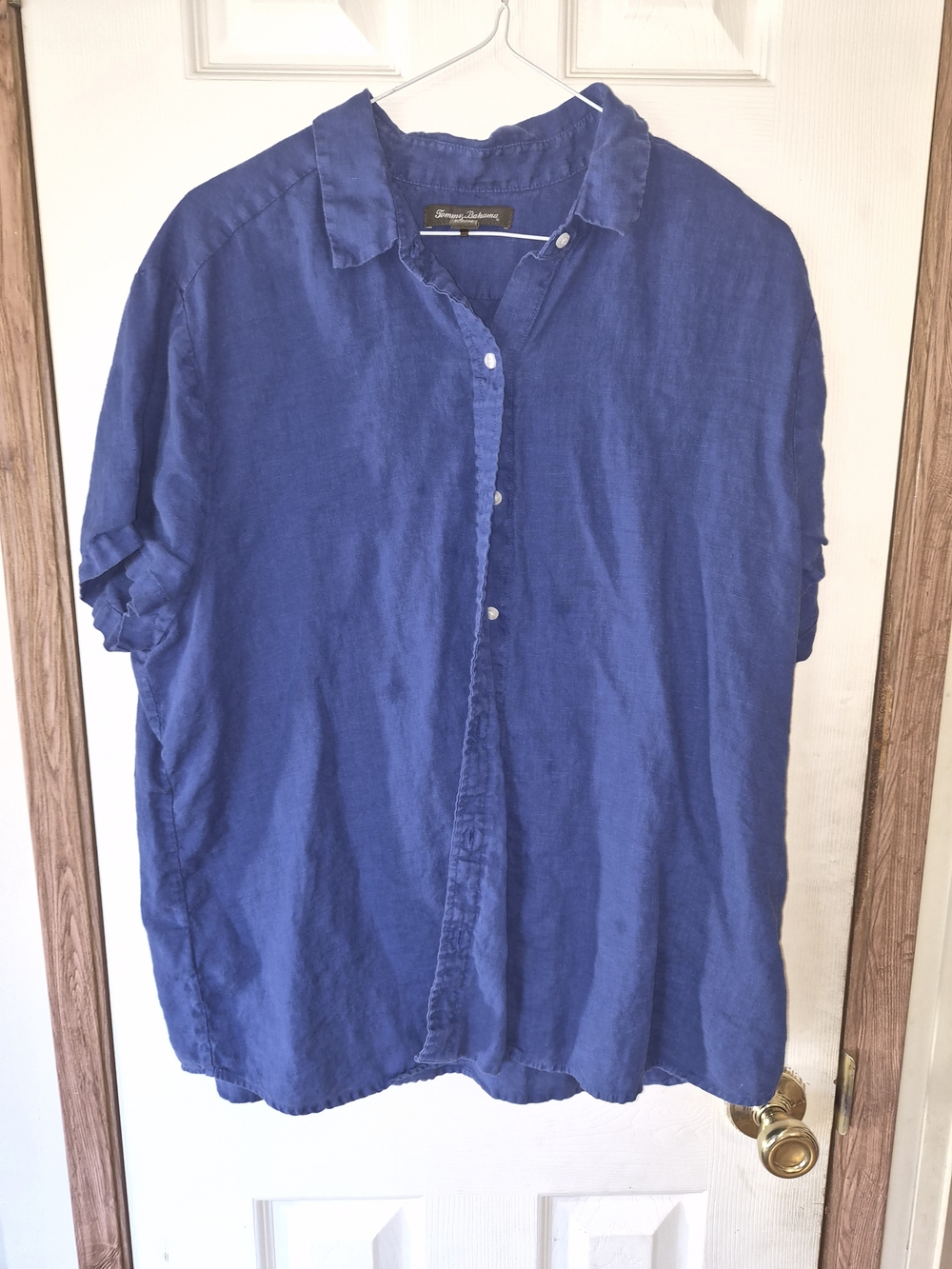 Tommy Bahama Linen Button Down Shirt in Blue Size XL